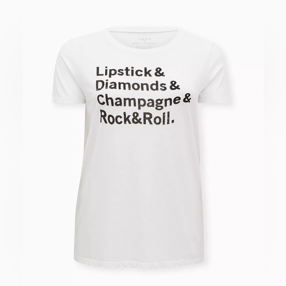 EUC Torrid x Betsey Johnson Classic Fit Tee Lipstick & Diamonds Torrid sz 00 - Picture 2 of 9